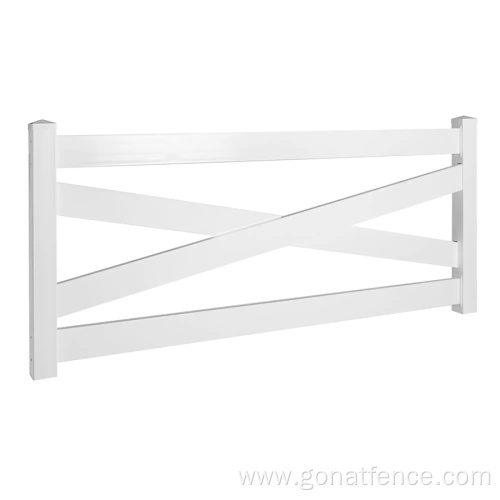 Durables Crossbuck White Vinyl Ranch Rail Horse Fence